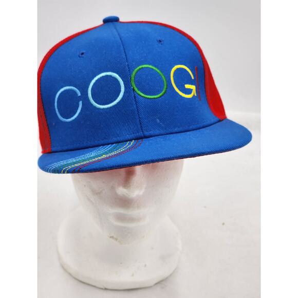 Coogi Hat Blue Red Cap Streetwear Urban Fashion Hip Hop Style Bold Size 7 1/4 - Picture 6 of 13